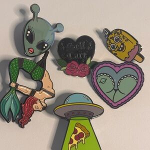 Enamel Pin Set - 6 total